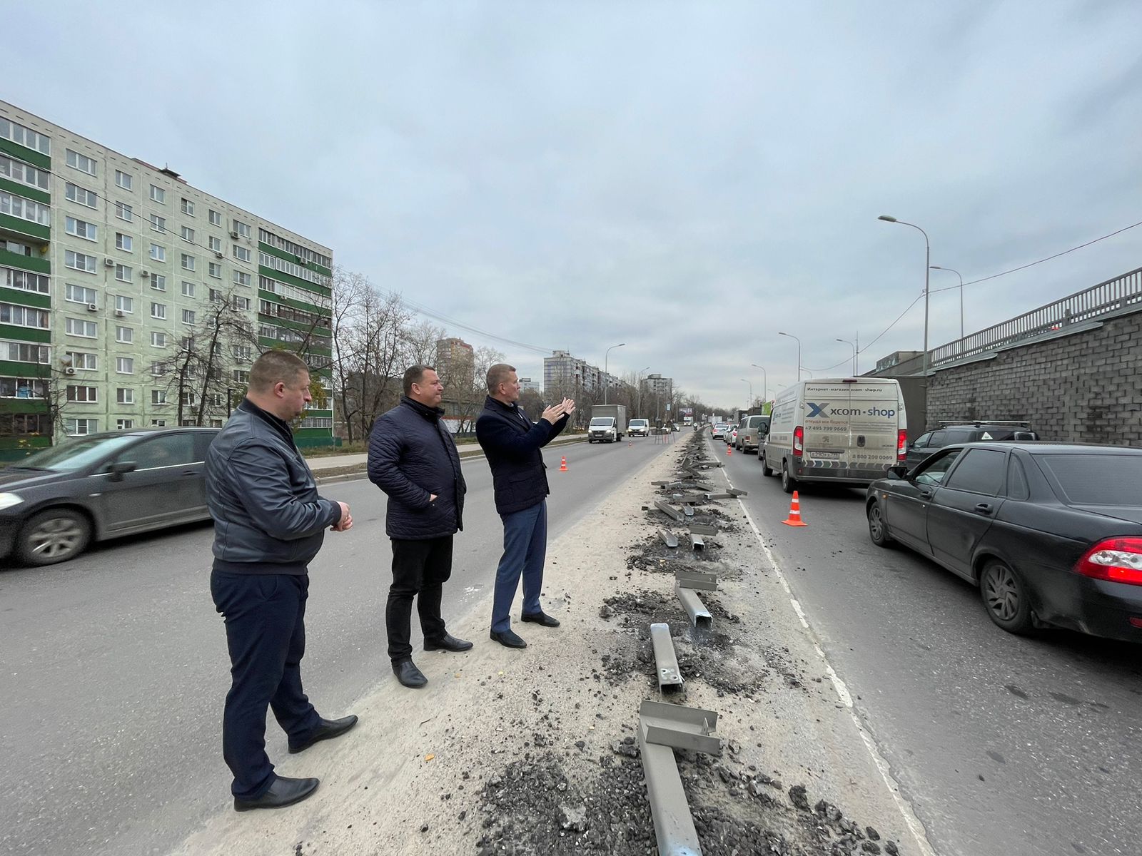 Дмитрий Дениско проверил работы по улучшению пропускной способности дороги  в Люберцах | Администрация городского округа Люберцы Московской области